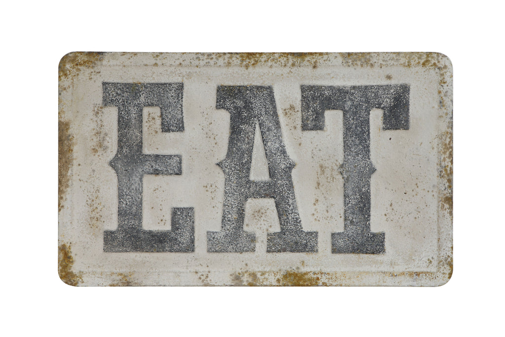 Embossed Metal Eat Sign - The Nifty Decor