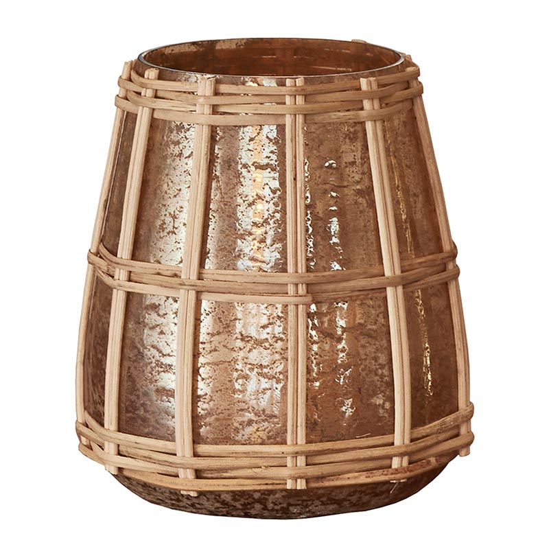 Gold Bamboo Candle Holder - Bombay Mercantile