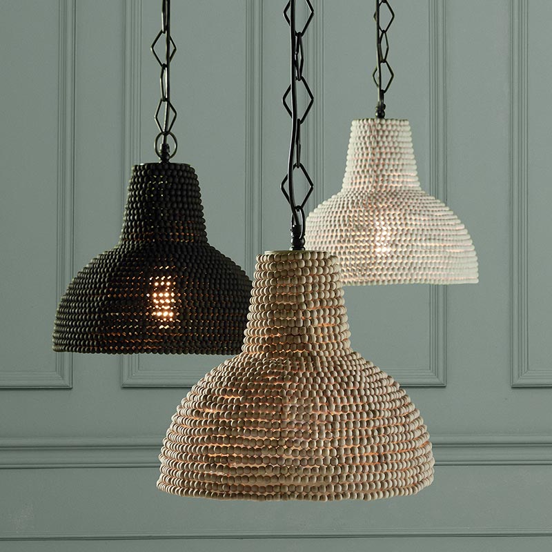 Beaded Hanging Lamp - Bombay Mercantile