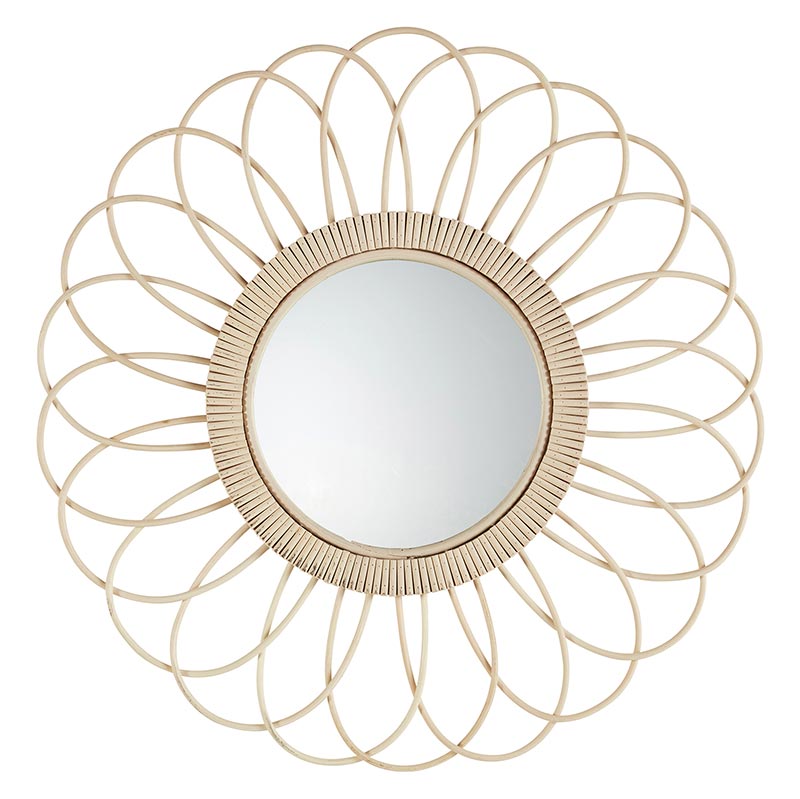 Sunburst Rattan Mirror - Bombay Mercantile