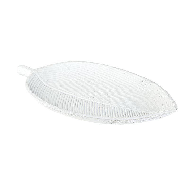 Matte White Leaf Decor, In increment of 2 - Bombay Mercantile