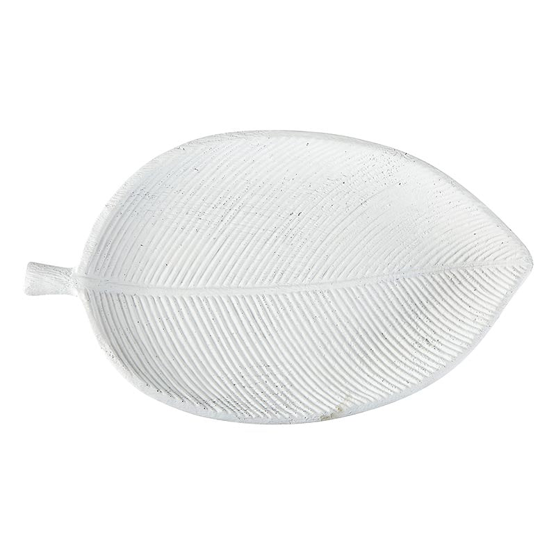 Matte White Leaf Decor, In increment of 2 - Bombay Mercantile