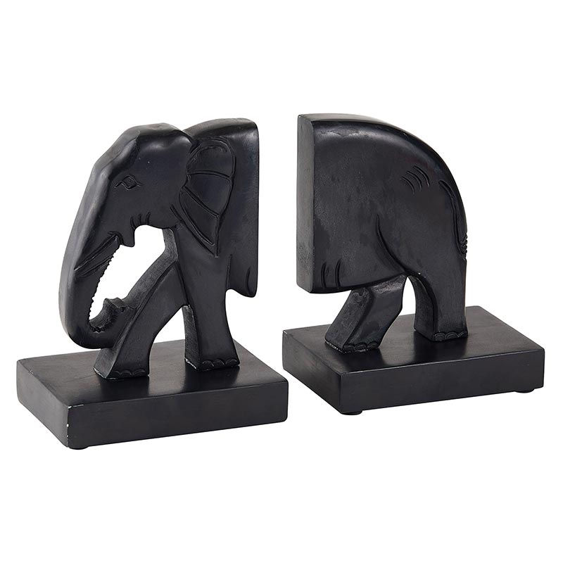 Marble Elephant Bookend - Bombay Mercantile