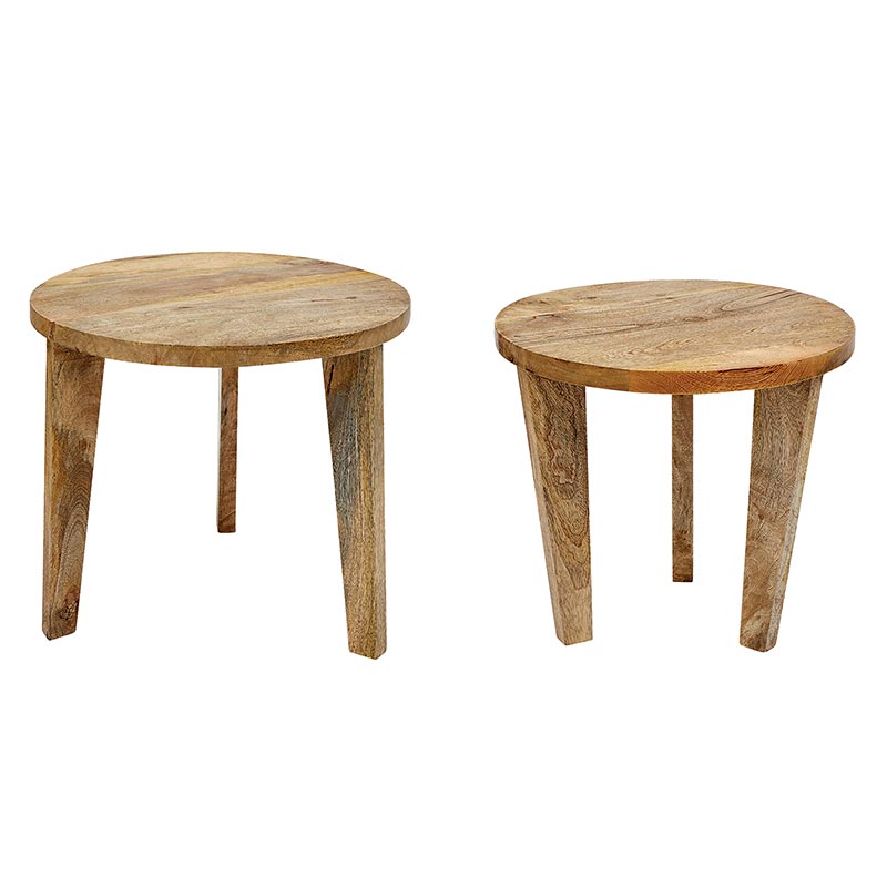Wooden Tables - Set of 2 - Bombay Mercantile