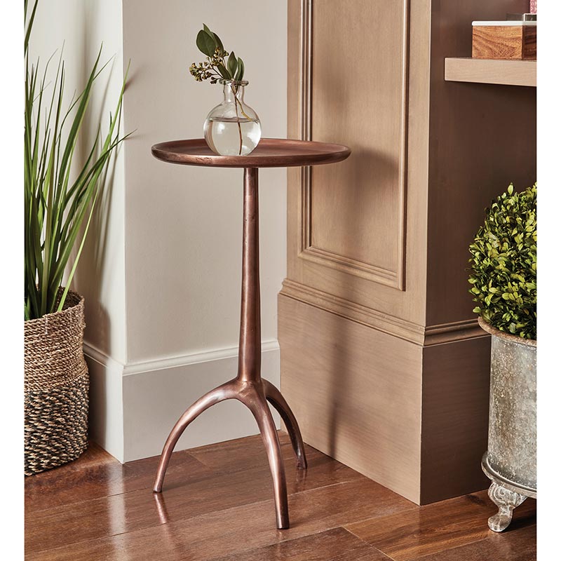 Brass Finish Accent Table - Bombay Mercantile