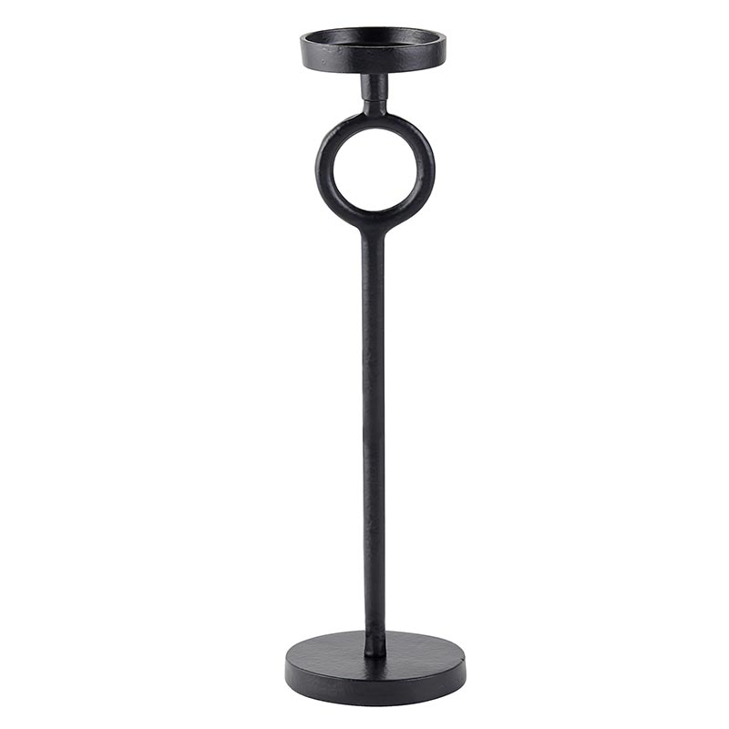 Black Metal Candle Holder - Bombay Mercantile