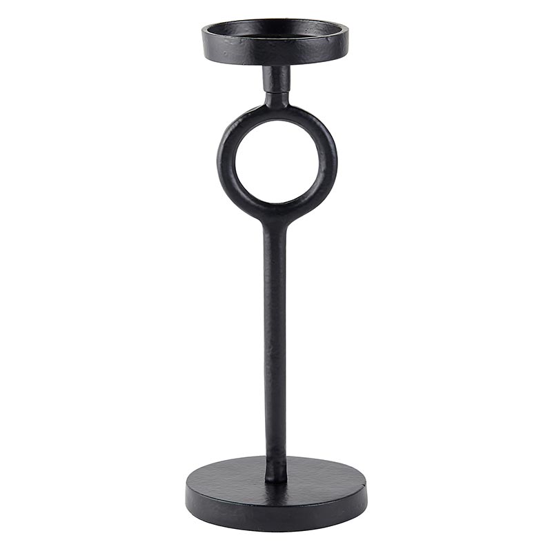 Black Metal Candle Holder - Bombay Mercantile