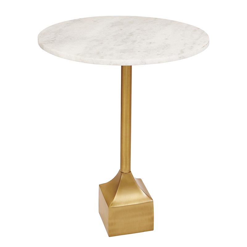Marble Top Side Table - Bombay Mercantile