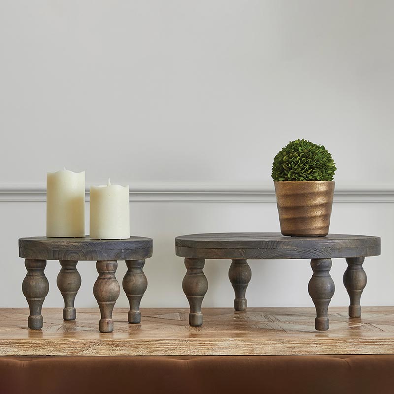 Wood Stands - Set of 2 - Bombay Mercantile
