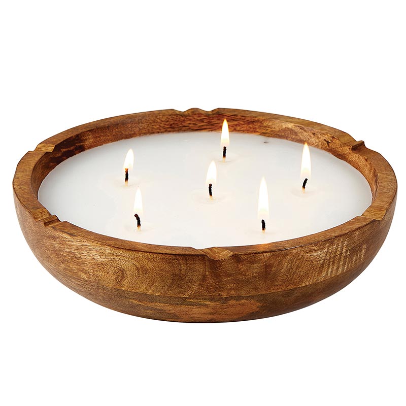 Wood Tray Candle - Bombay Mercantile