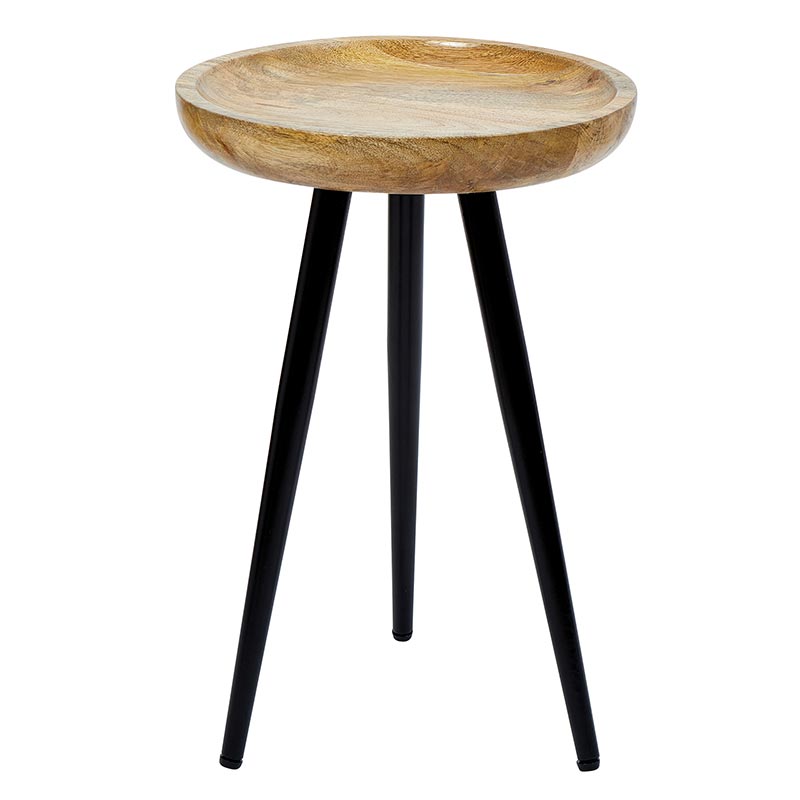 Mango Wood And Iron Table - Bombay Mercantile