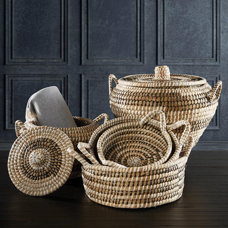 Round Seagrass Motika - Set of 2 - Bombay Mercantile