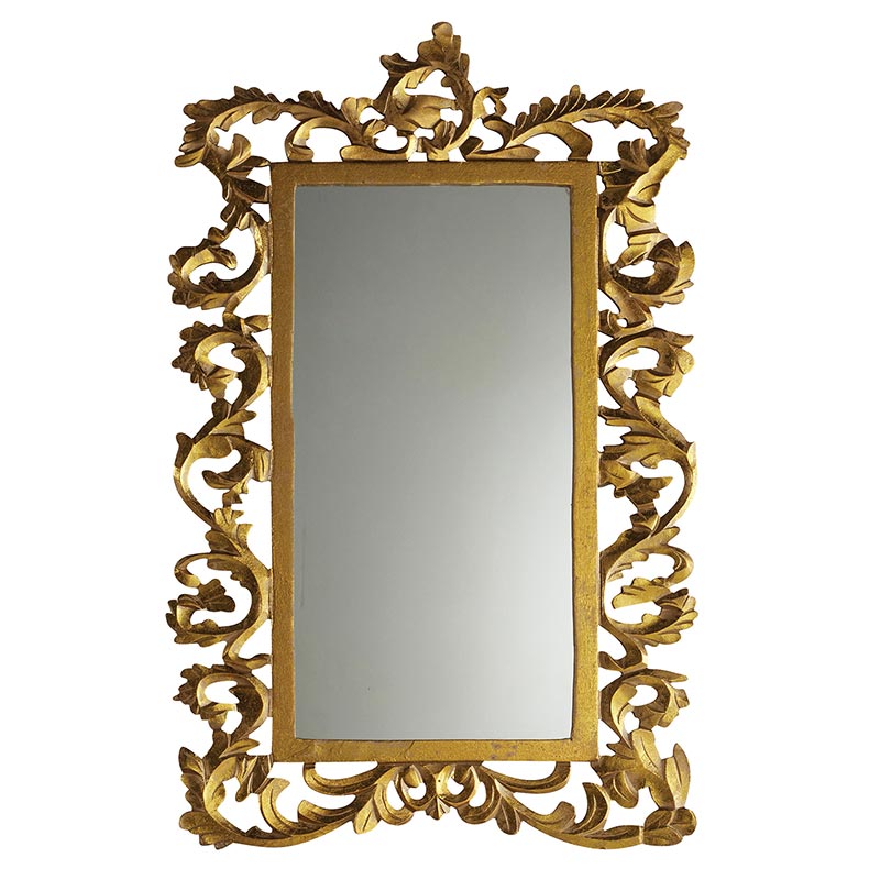 Gold Ornate Mirror - Bombay Mercantile