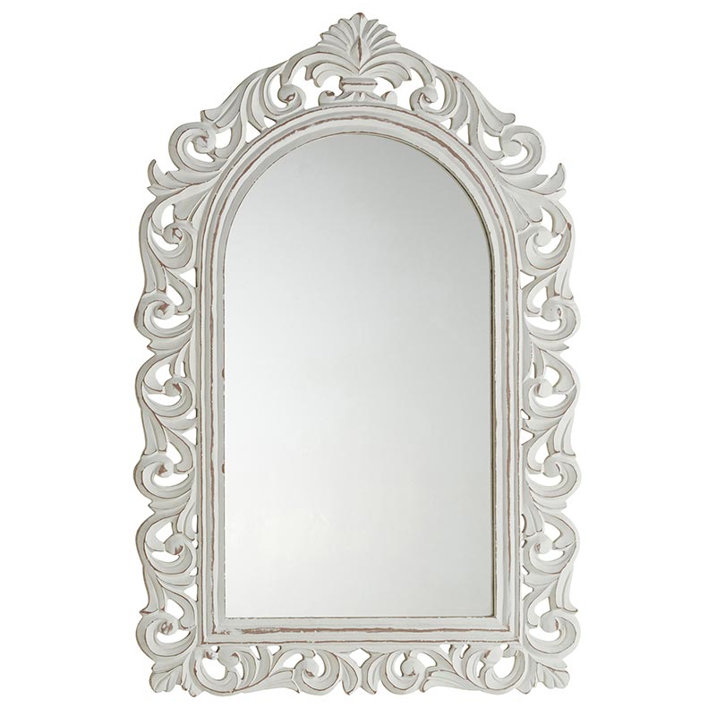 White Antique Mirror - Bombay Mercantile