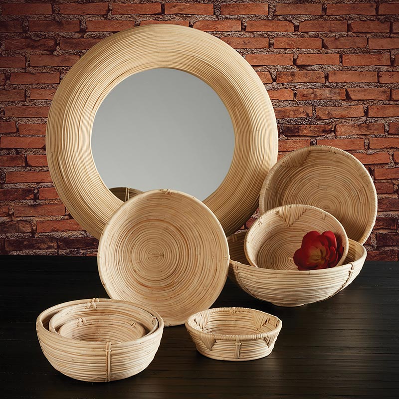 Light Bamboo Mirror - Bombay Mercantile