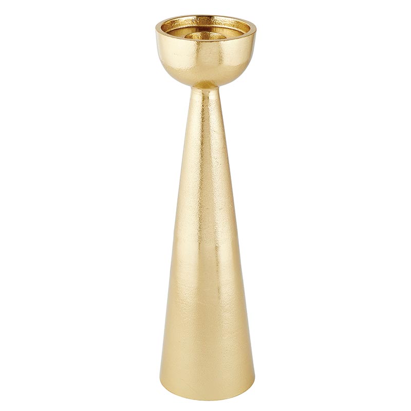 Gold Pillar Candle Holders - Bombay Mercantile