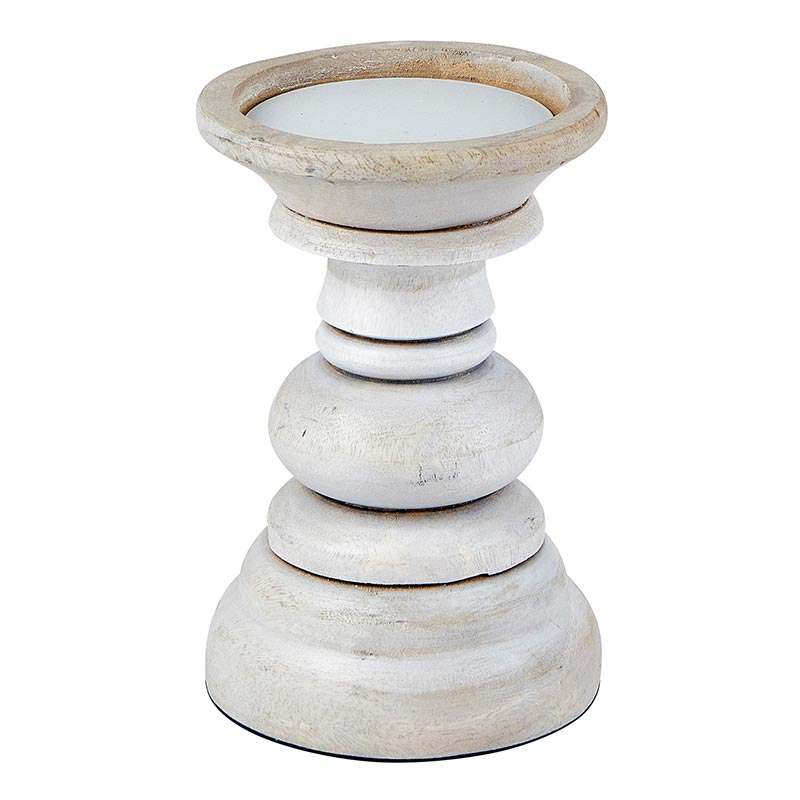 Light Gray Candle Holder - Bombay Mercantile