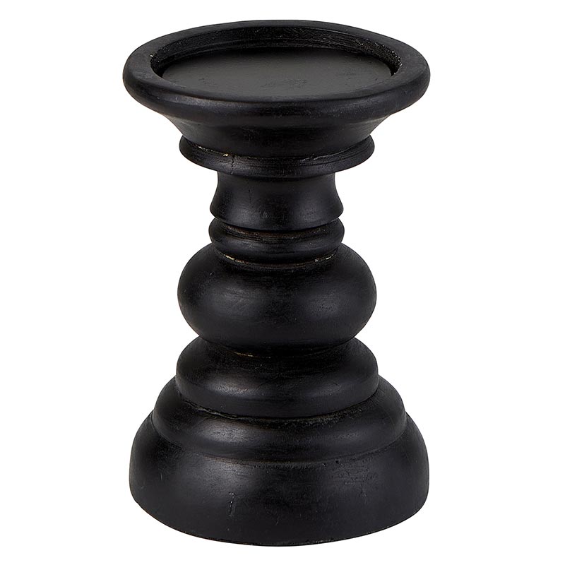 Black Candle Holder - Bombay Mercantile