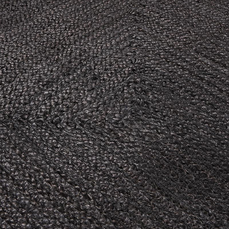 Black Jute Braided Rug - Bombay Mercantile