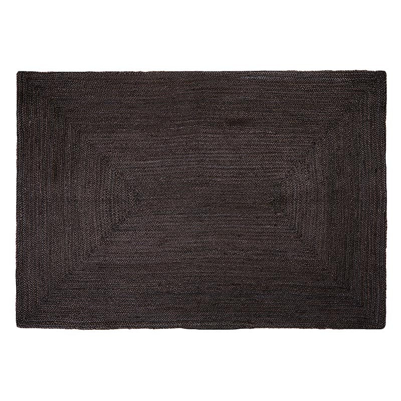 Black Jute Braided Rug - Bombay Mercantile