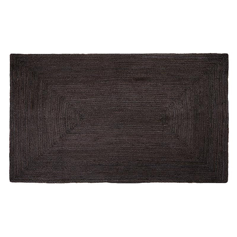 Black Jute Braided Rug - Bombay Mercantile