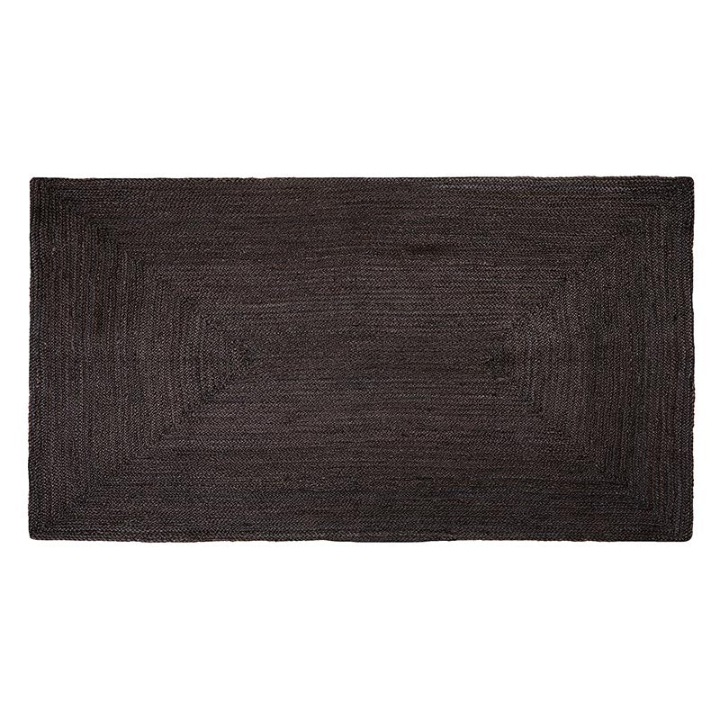 Black Jute Braided Rug - Bombay Mercantile