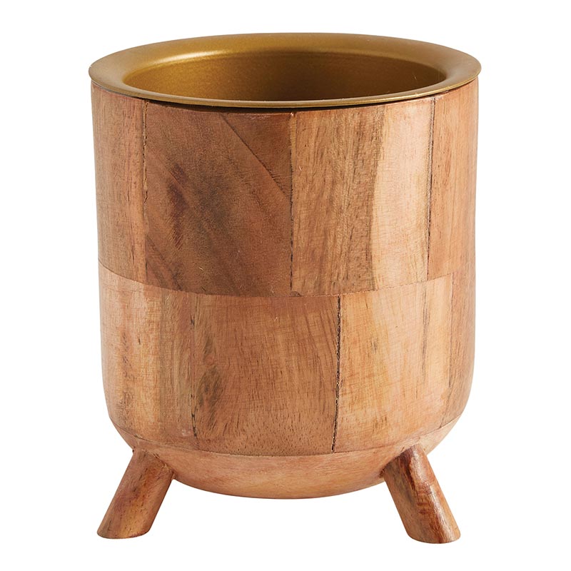 Acacia Wood Candle Holder - Bombay Mercantile