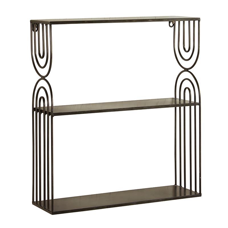 Black Curvy Wall Shelf - Bombay Mercantile