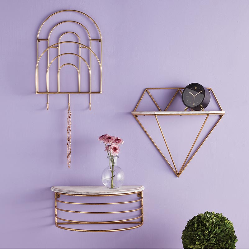 Diamond Wall Shelf - Bombay Mercantile