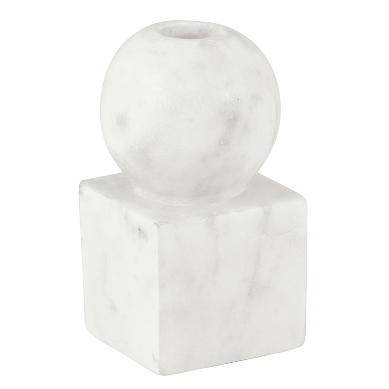 Round Marble Candle Holder - Bombay Mercantile
