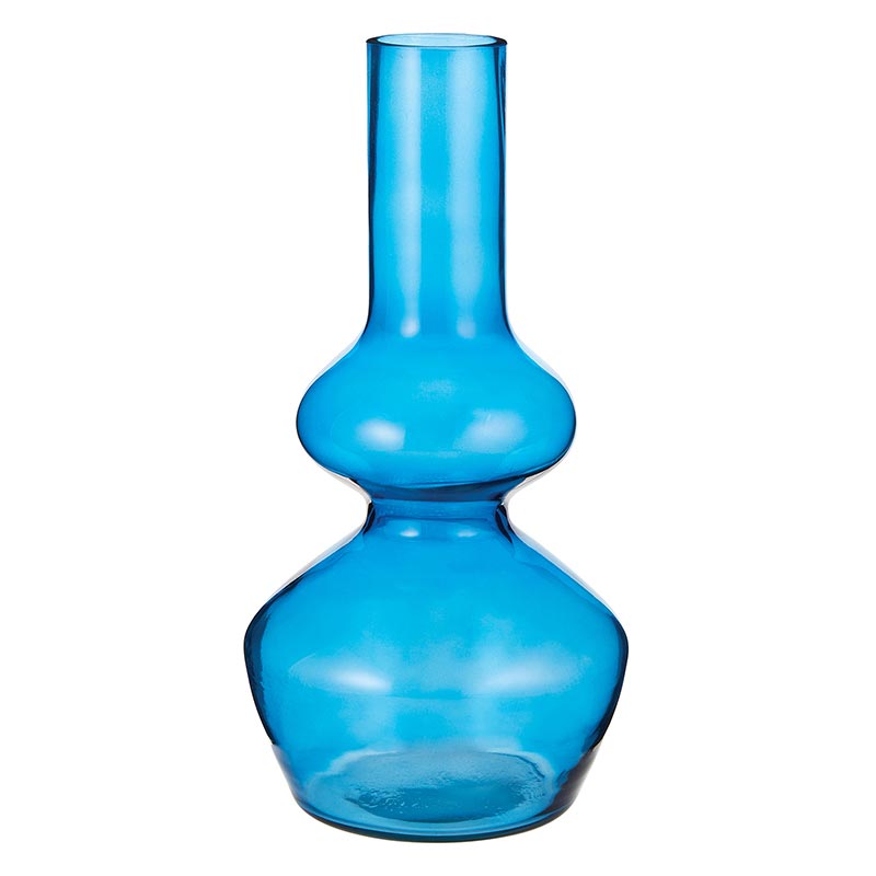 Blue Glass Vase - Bombay Mercantile