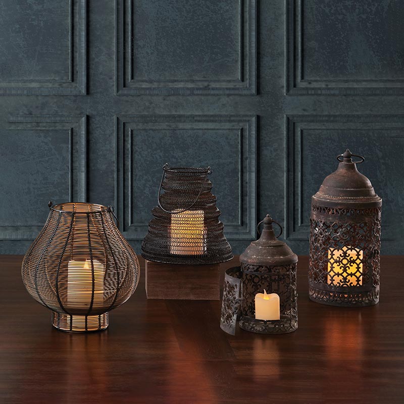 Black Vintage Lantern - Bombay Mercantile