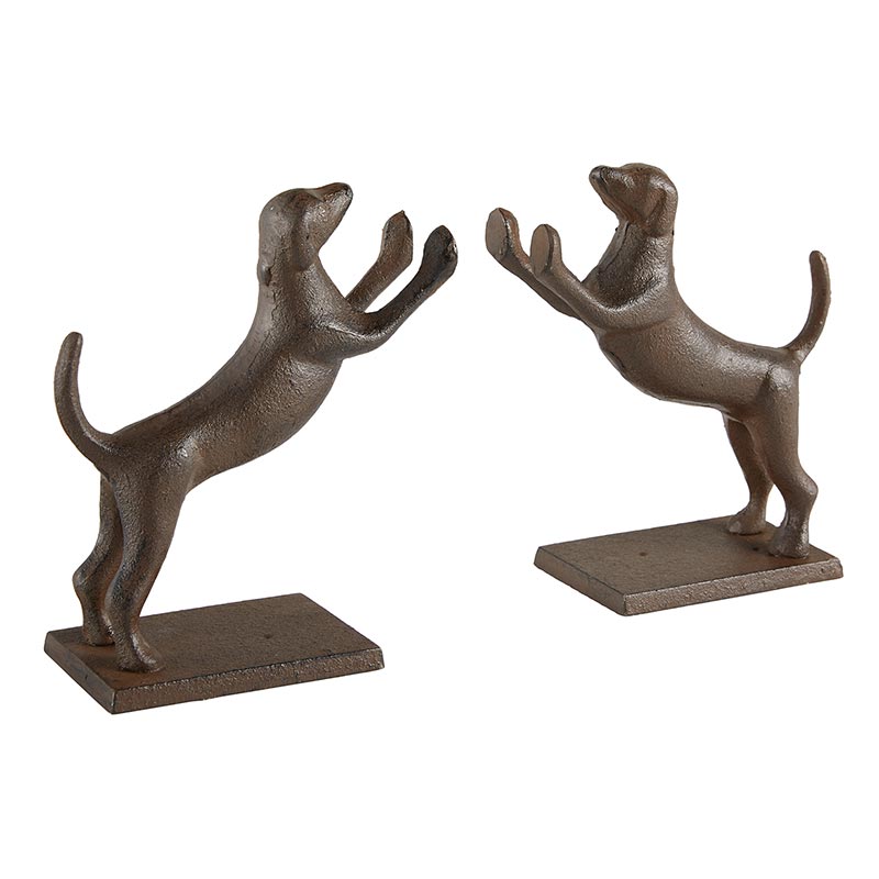 Cast Iron Dog Bookends - Set of 4 - Bombay Mercantile