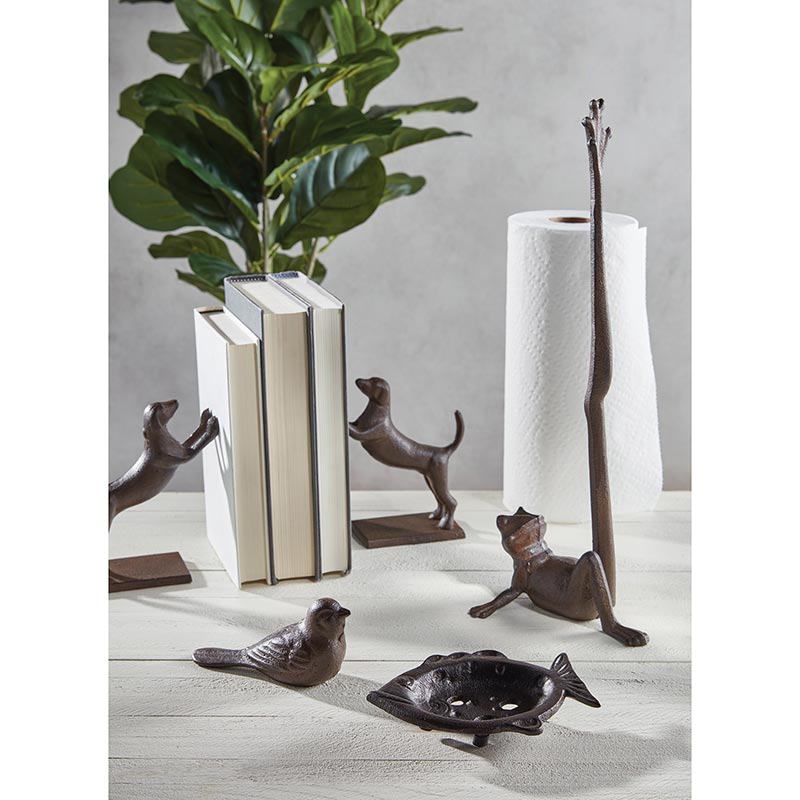Cast Iron Frog Paper Towel Holder, in increment of 2 - Bombay Mercantile