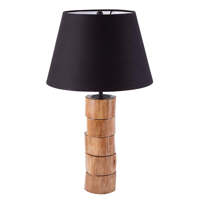 Matte Wood Lamp - Bombay Mercantile