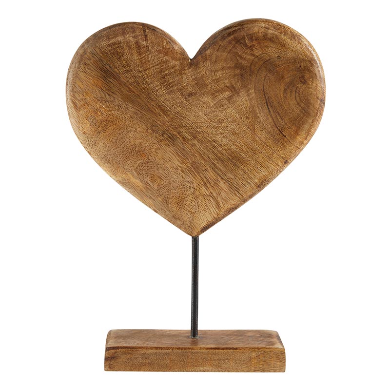 Wood Heart Stand, In increments of 2 - Bombay Mercantile