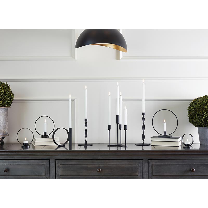 Black Halo Candle Holder - Bombay Mercantile