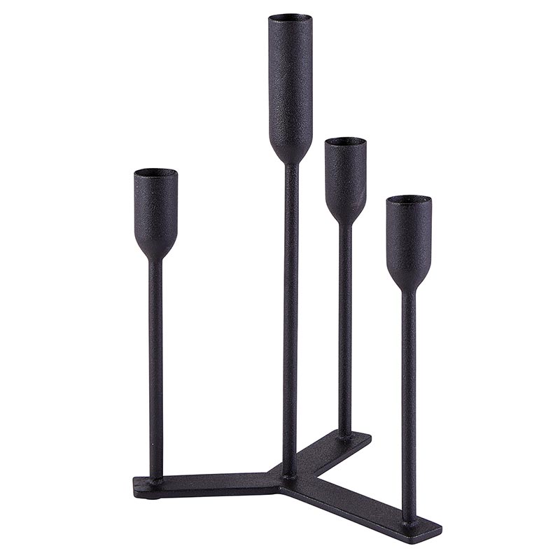 Four Iron Candleholders - Bombay Mercantile