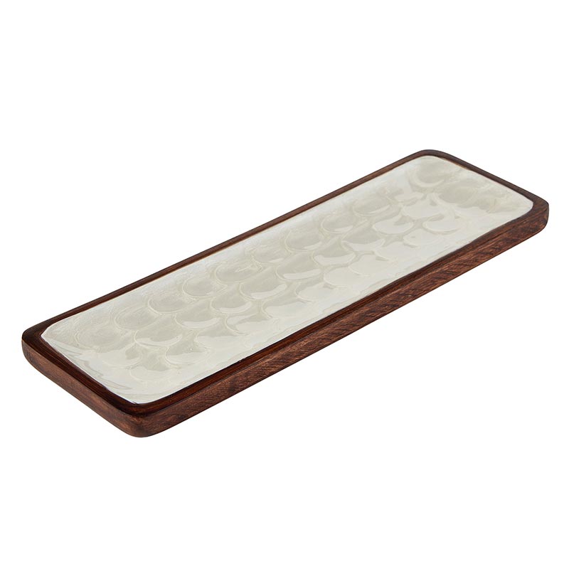 Inlaid Walnut Tray, In increment of 2 - Bombay Mercantile