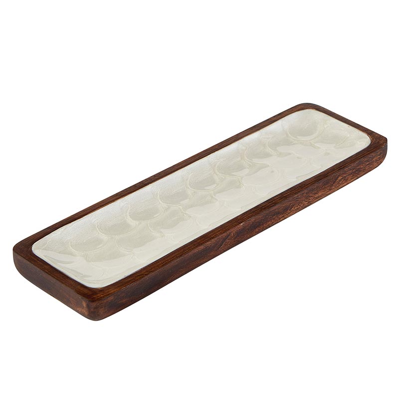 Inlaid Walnut Tray, In increment of 2 - Bombay Mercantile