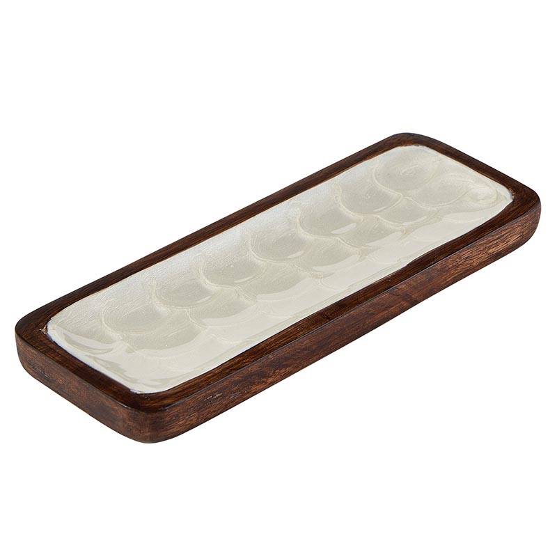Inlaid Walnut Tray, In increment of 2 - Bombay Mercantile
