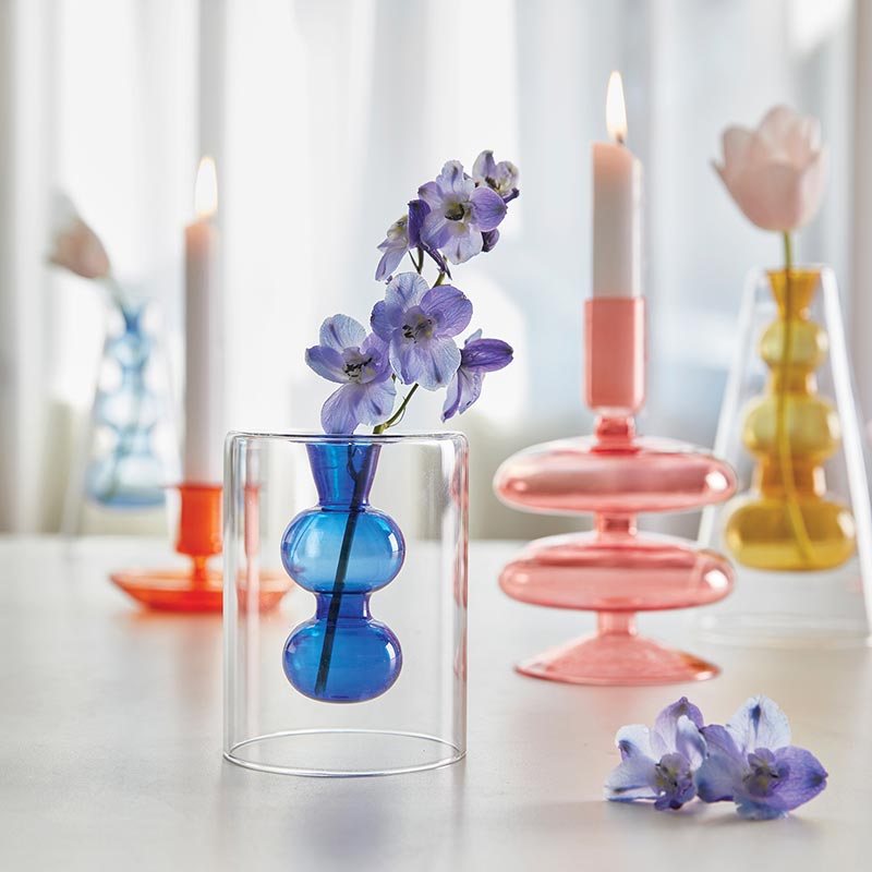 Amber Taper Candleholder - Bombay Mercantile
