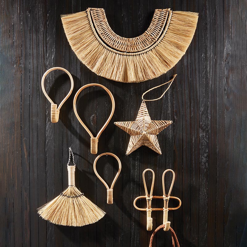 Cane Wall Hanging - Set of 2 - Bombay Mercantile