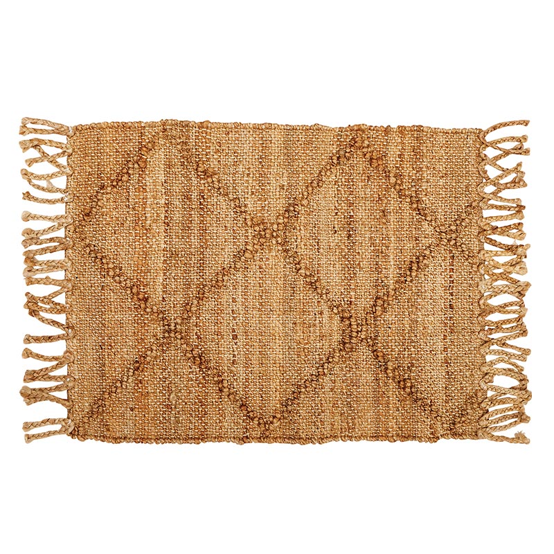 Lattice Pattern Jute Rug, In increment of 2 - Bombay Mercantile