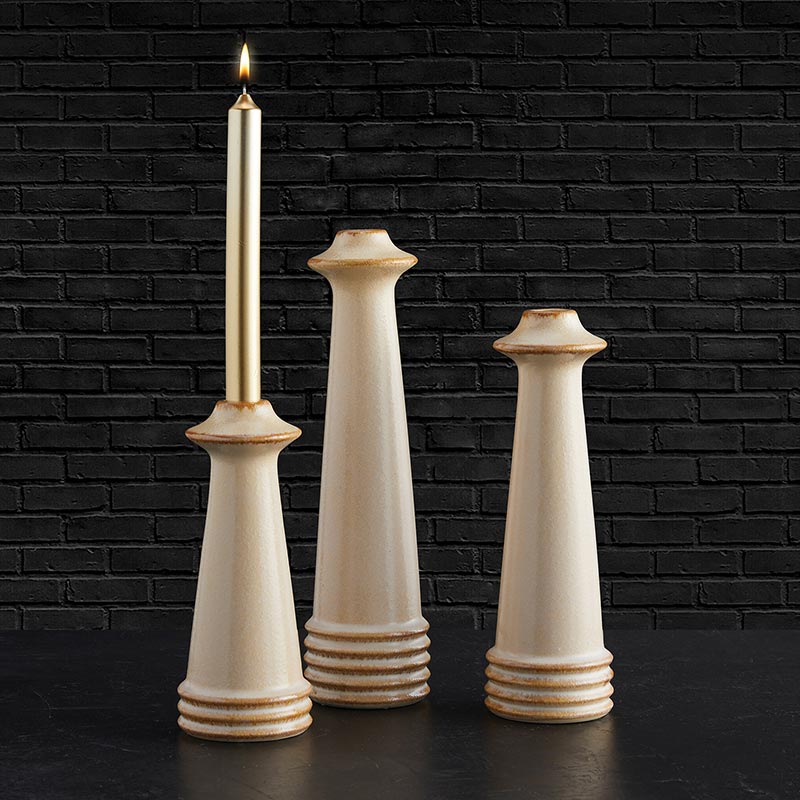 Sand Candleholder- Large - Bombay Mercantile