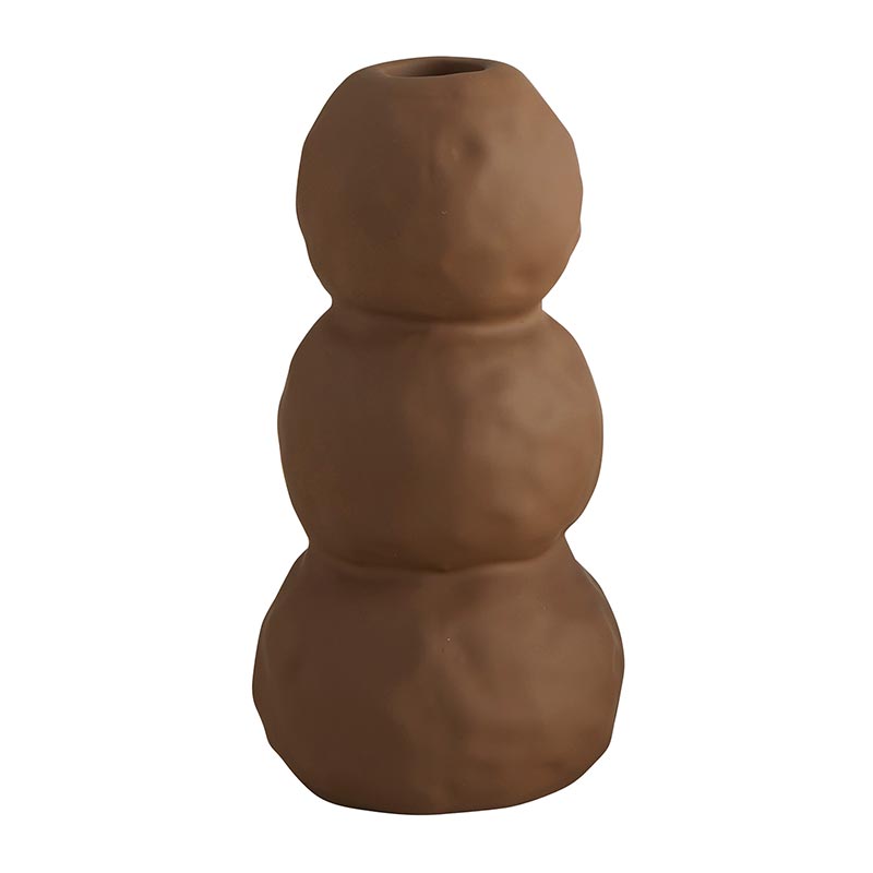 Brown Bubble Candleholder - Bombay Mercantile