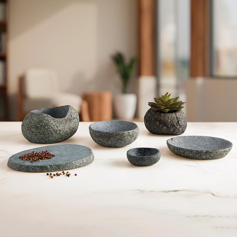 Speckled Stone Decor Bowl, In increment of 2 - Bombay Mercantile