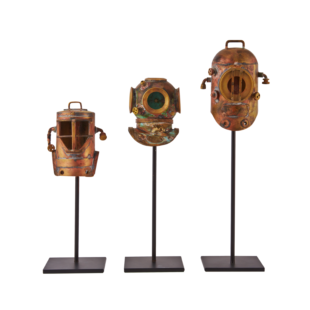 DIVER HELMETS REPLICA (SET OF 3) - The Nifty Decor