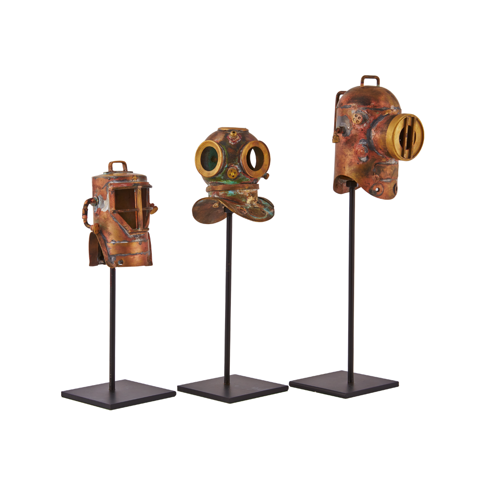 DIVER HELMETS REPLICA (SET OF 3) - The Nifty Decor