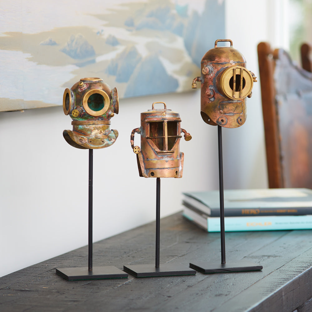 DIVER HELMETS REPLICA (SET OF 3) - The Nifty Decor